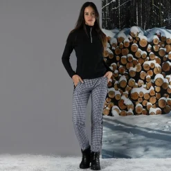 Pile mezza zip Grid Tech da donna