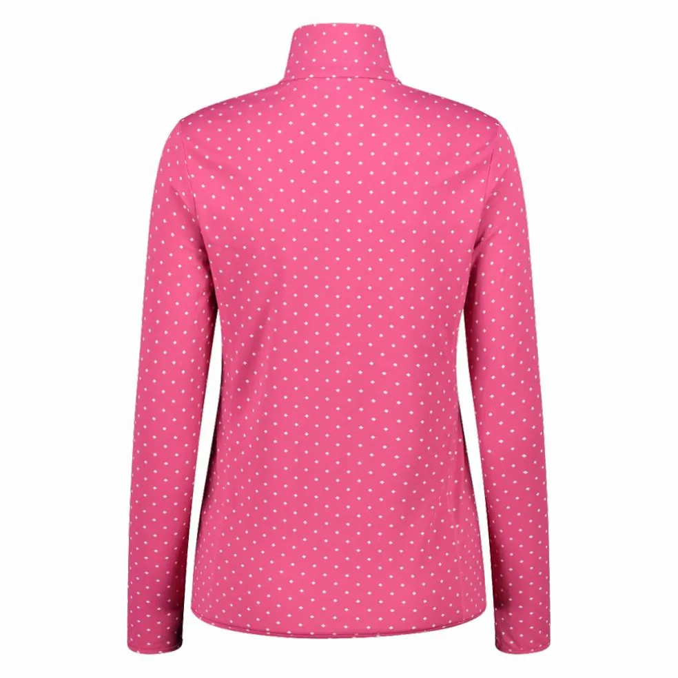 Pile mezza zip in Softech da donna con stampa allover