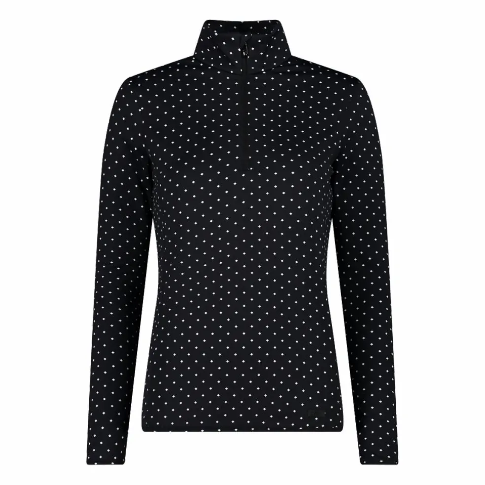 Pile mezza zip in Softech da donna con stampa allover