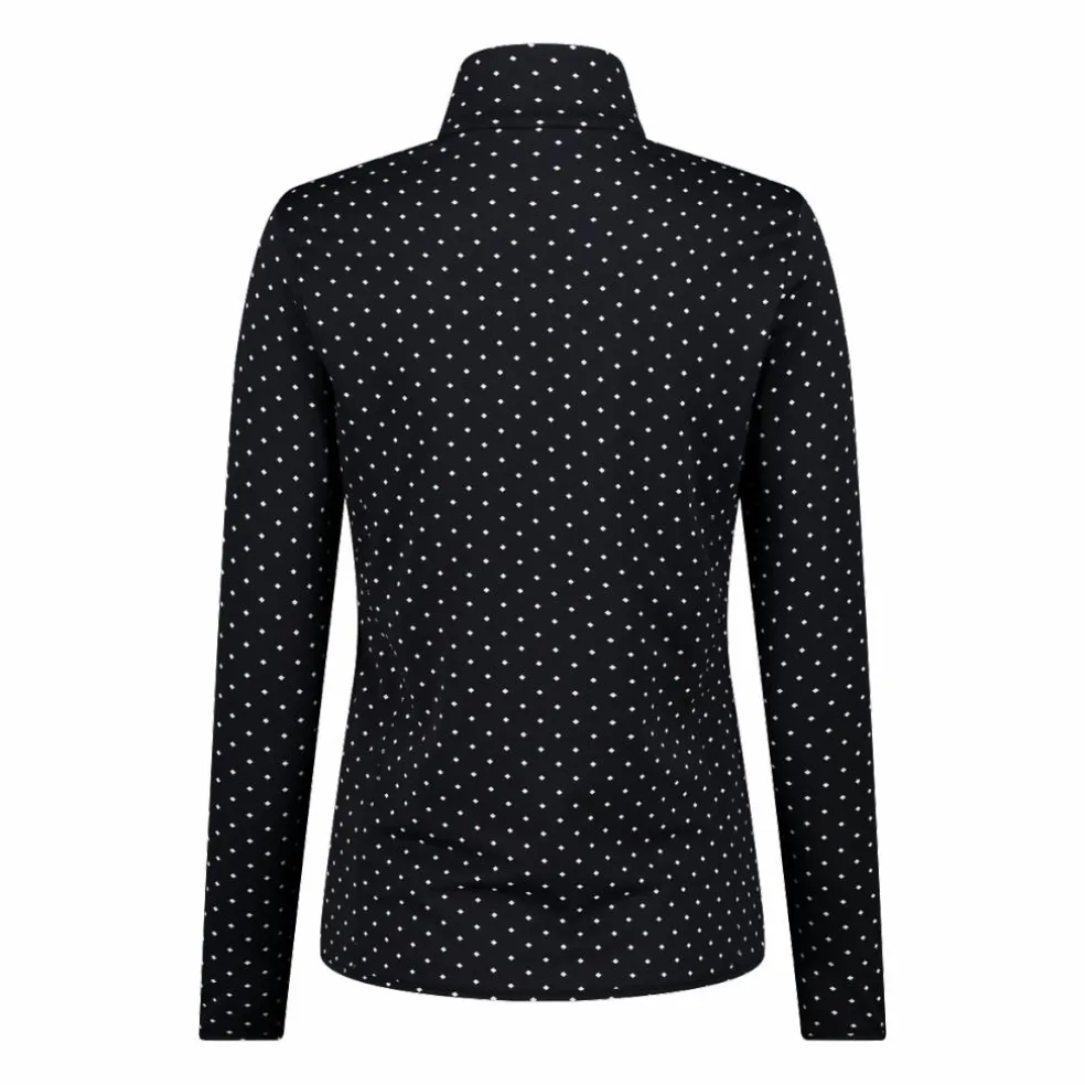 Pile mezza zip in Softech da donna con stampa allover
