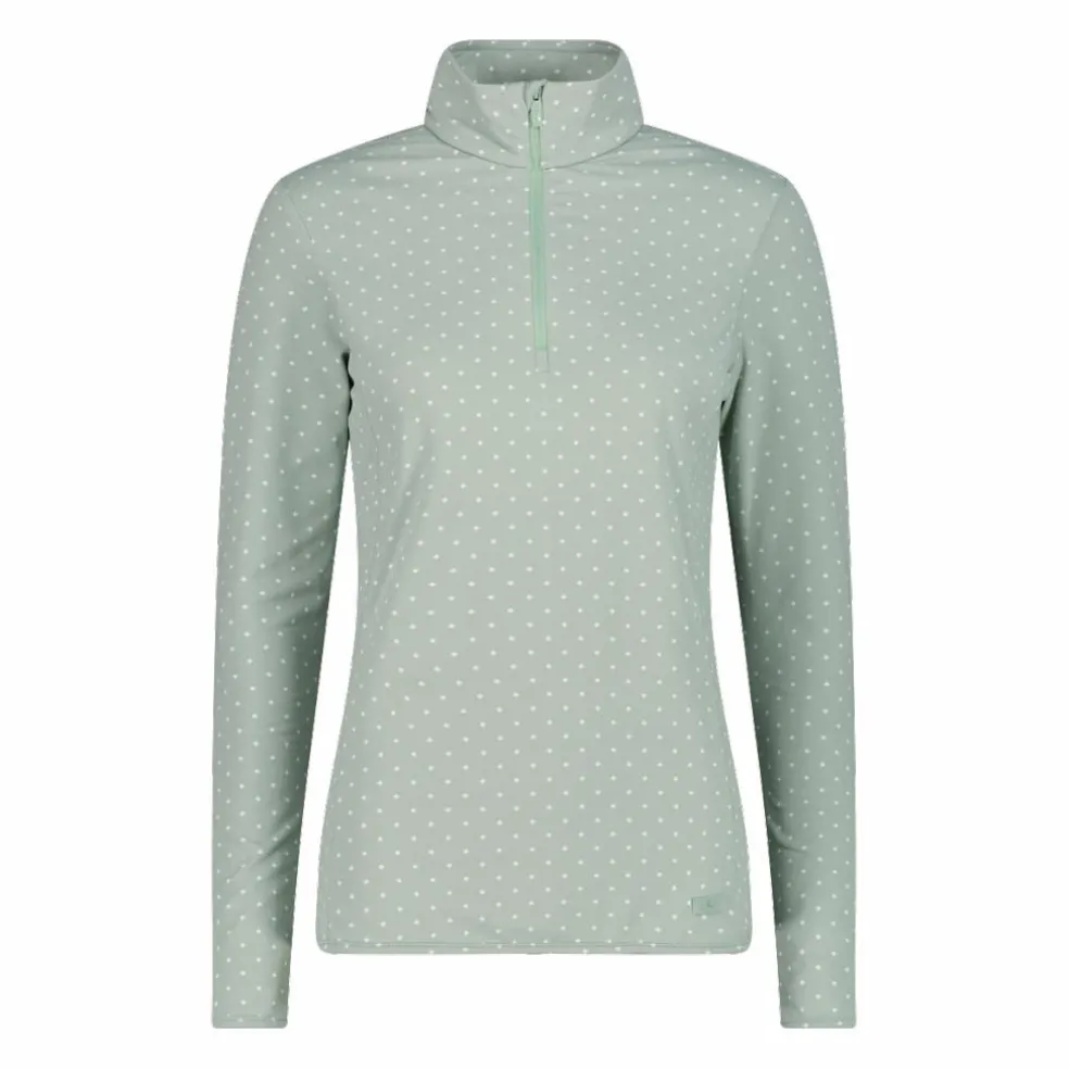Pile mezza zip in Softech da donna con stampa allover