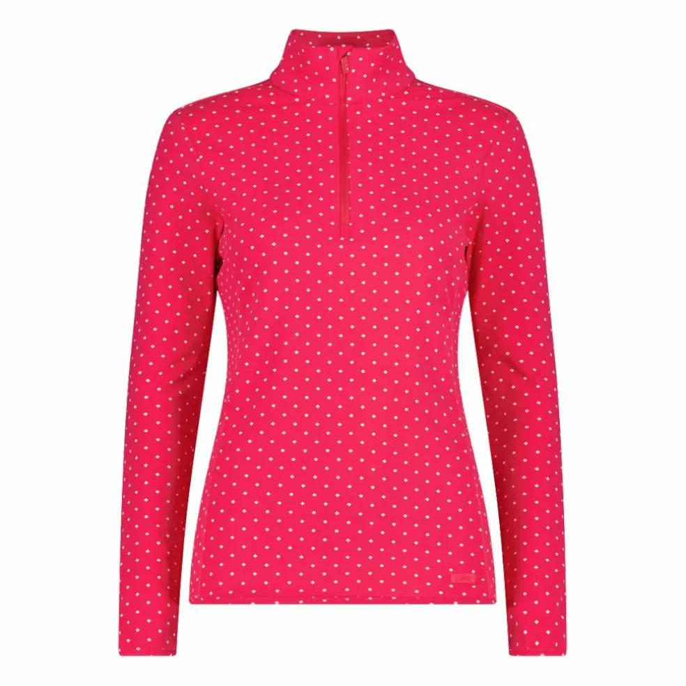 Pile mezza zip in Softech da donna con stampa allover