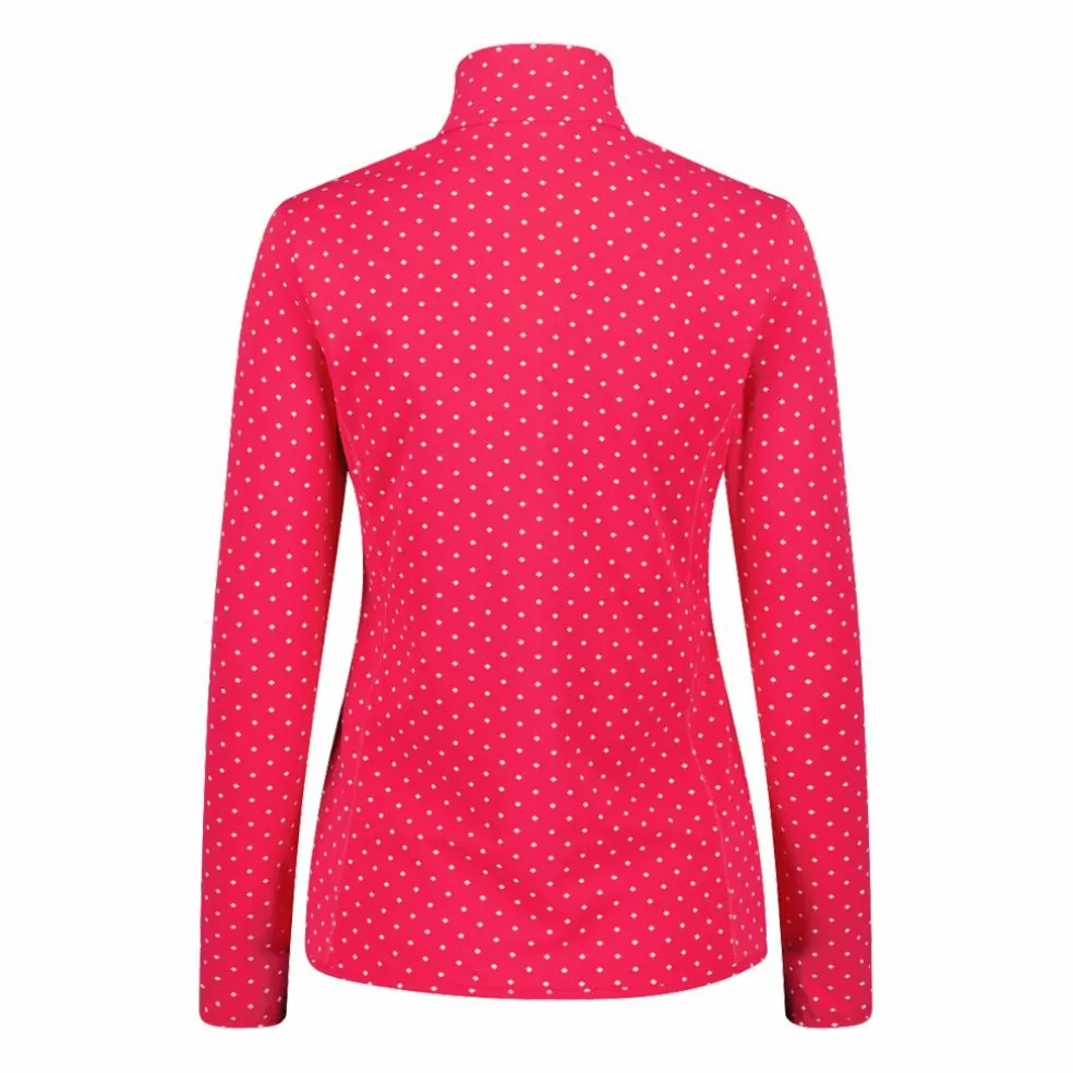 Pile mezza zip in Softech da donna con stampa allover