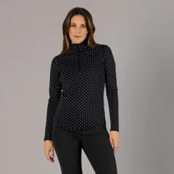 Pile mezza zip in Softech da donna con stampa allover