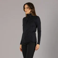 Pile mezza zip in Softech da donna con stampa allover