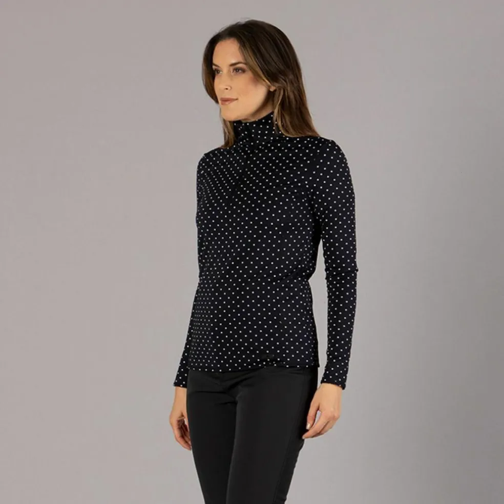 Pile mezza zip in Softech da donna con stampa allover