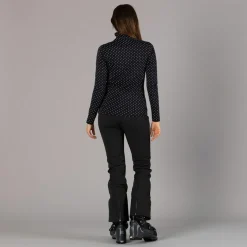 Pile mezza zip in Softech da donna con stampa allover