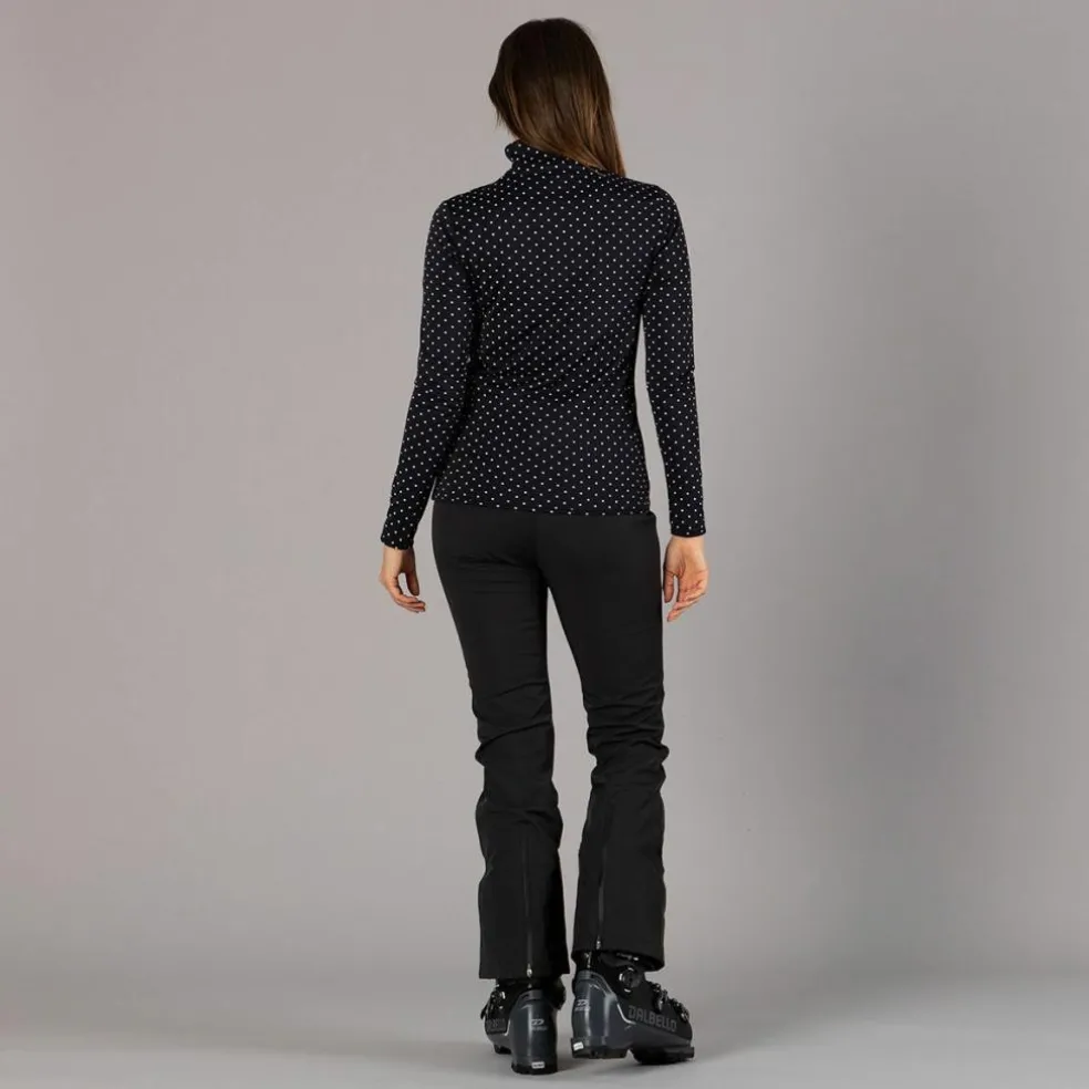 Pile mezza zip in Softech da donna con stampa allover