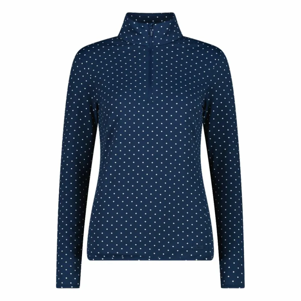 Pile mezza zip in Softech da donna con stampa allover