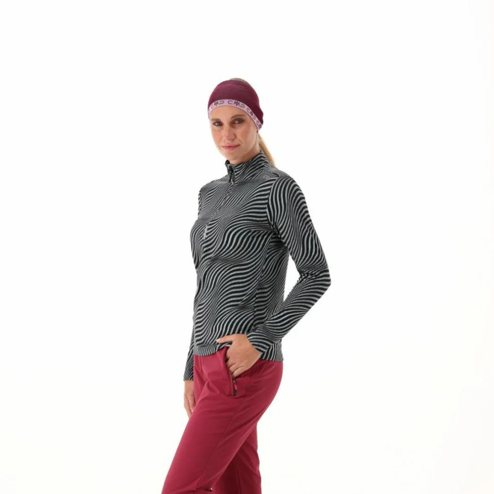 Pile mezza zip Softech da donna Unlimitech stampato