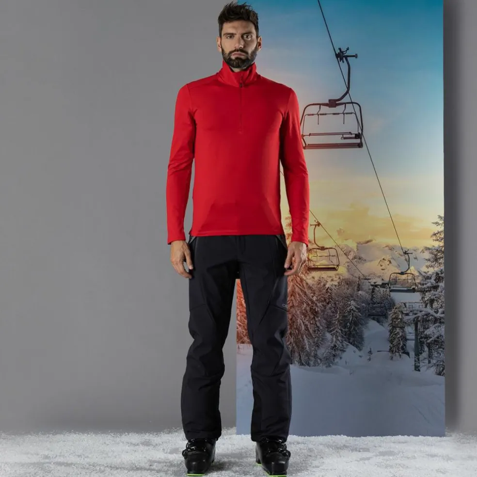 Pile mezza zip Softech da uomo tinta unita