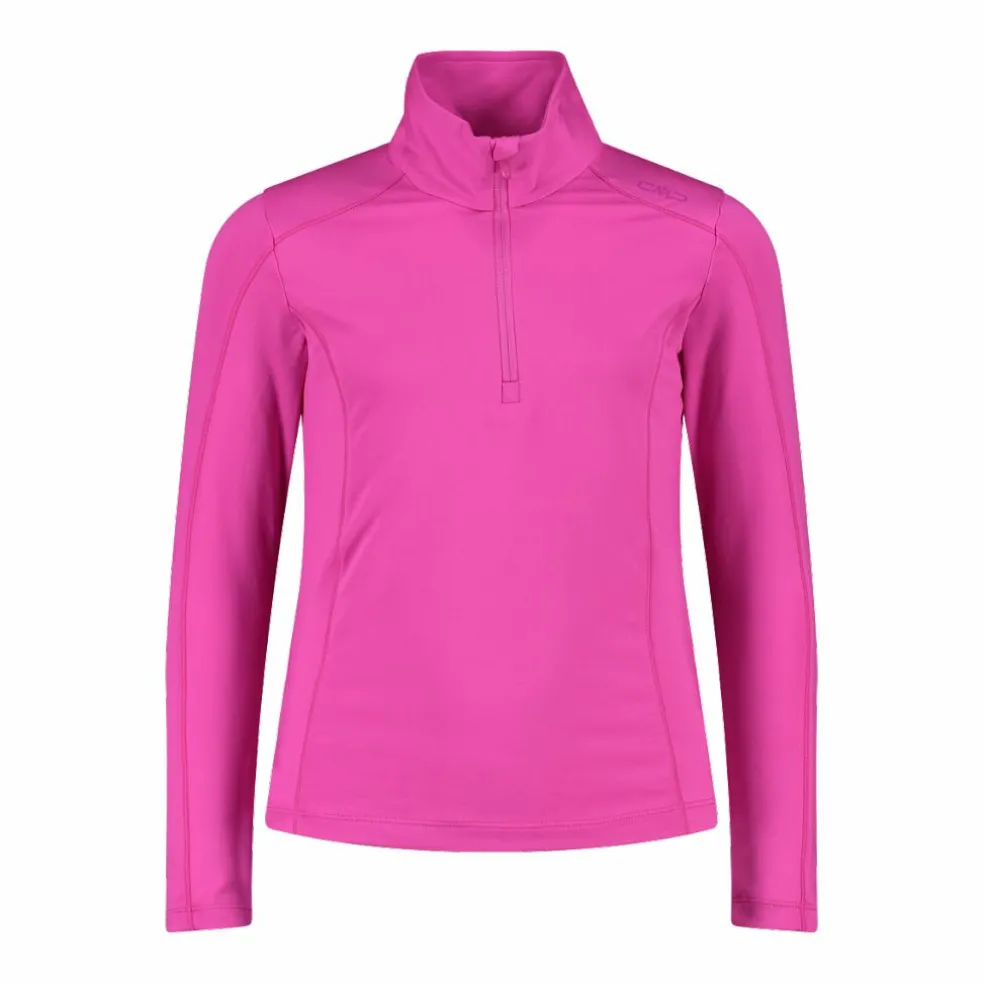 Pile mezza zip Softech da bambina tinta unita