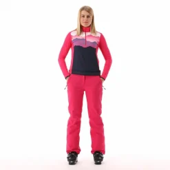 Pile mezza zip Softech da donna stampato