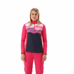 Pile mezza zip Softech da donna stampato