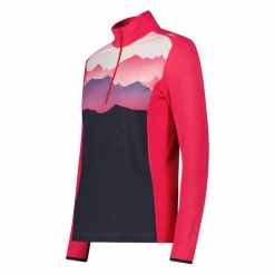 Pile mezza zip Softech da donna stampato