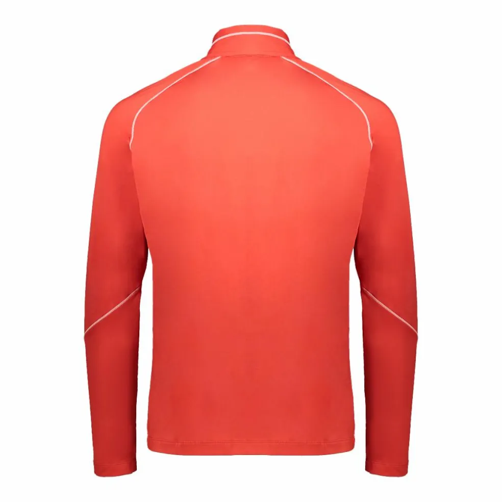 Pile mezza zip Softech uomo con cuciture a vista
