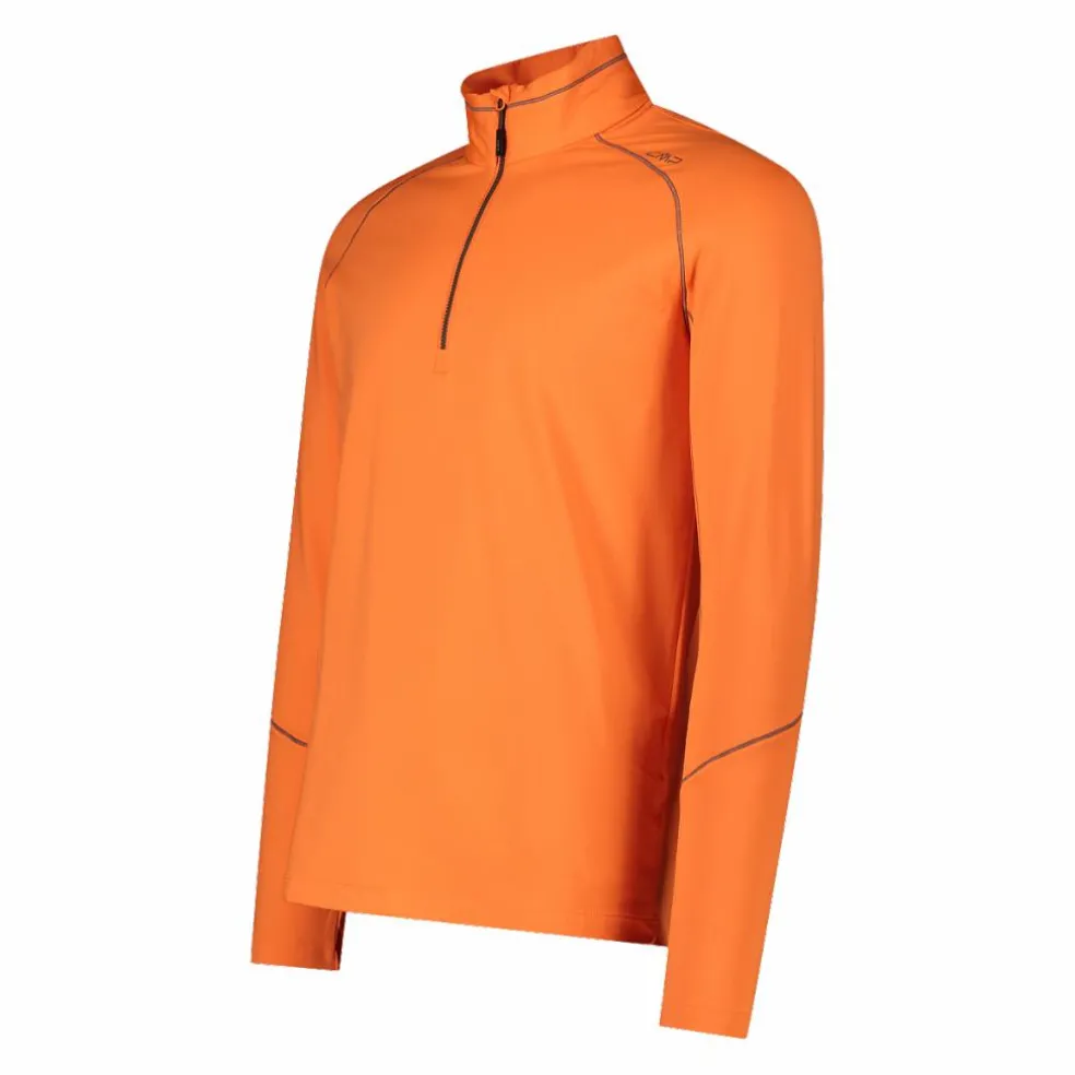 Pile mezza zip Softech uomo con cuciture a vista