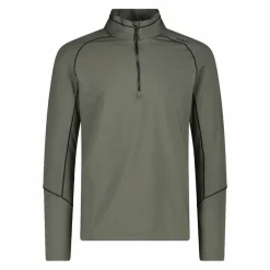 Pile mezza zip Softech uomo con cuciture a vista