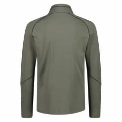 Pile mezza zip Softech uomo con cuciture a vista