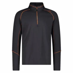 Pile mezza zip Softech uomo con cuciture a vista