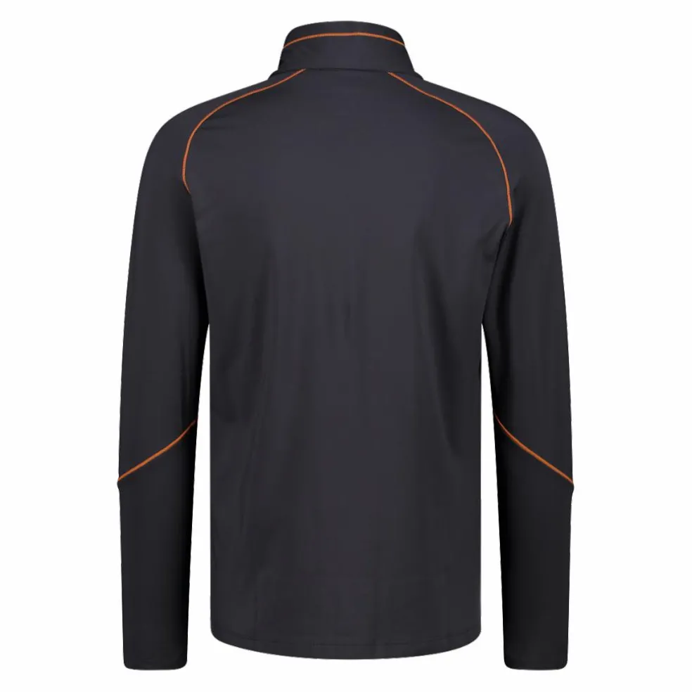 Pile mezza zip Softech uomo con cuciture a vista