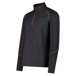 Pile mezza zip Softech uomo con cuciture a vista