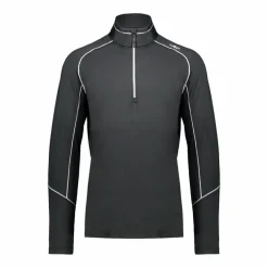 Pile mezza zip Softech uomo con cuciture a vista
