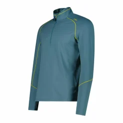 Pile mezza zip Softech uomo con cuciture a vista