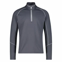 Pile mezza zip Softech uomo con cuciture a vista