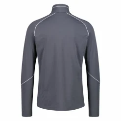 Pile mezza zip Softech uomo con cuciture a vista