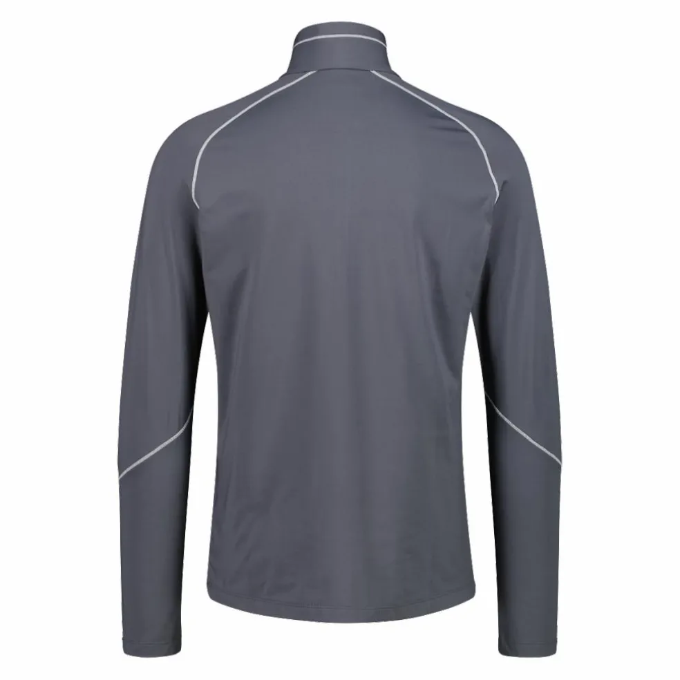 Pile mezza zip Softech uomo con cuciture a vista