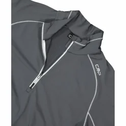 Pile mezza zip Softech uomo con cuciture a vista