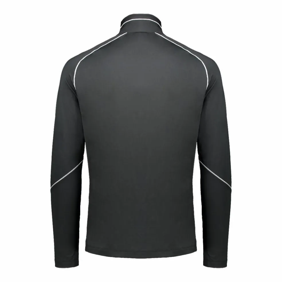 Pile mezza zip Softech uomo con cuciture a vista