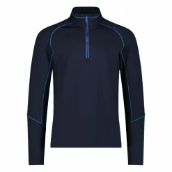 Pile mezza zip Softech uomo con cuciture a vista