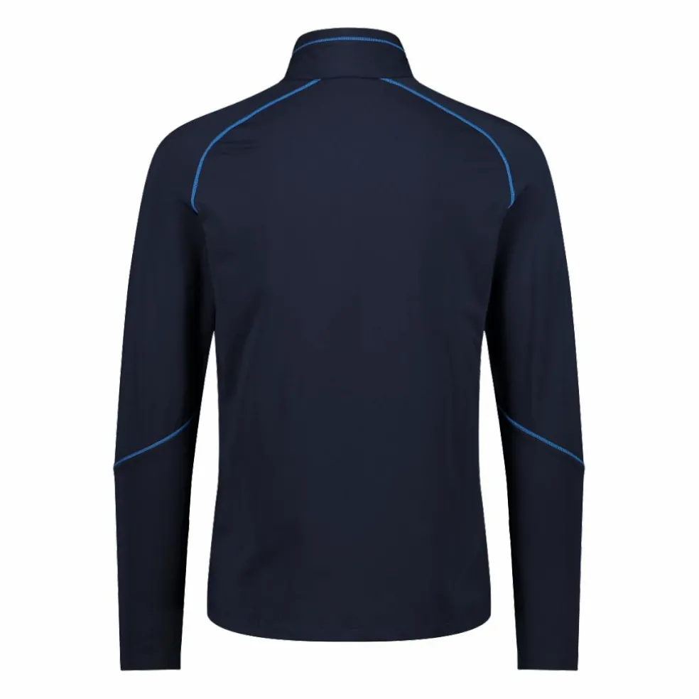 Pile mezza zip Softech uomo con cuciture a vista