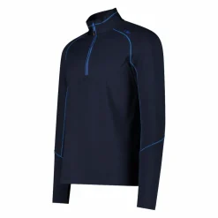 Pile mezza zip Softech uomo con cuciture a vista