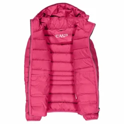 Piumino da bambina con cappuccio taffeta