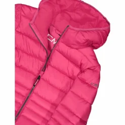 Piumino da bambina con cappuccio taffeta