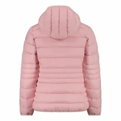 Piumino da bambina con cappuccio taffeta