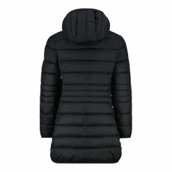 Piumino lungo da bambina con cappuccio taffeta