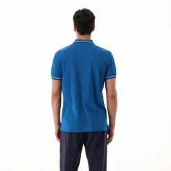 Polo da uomo in poliestere elasticizzato