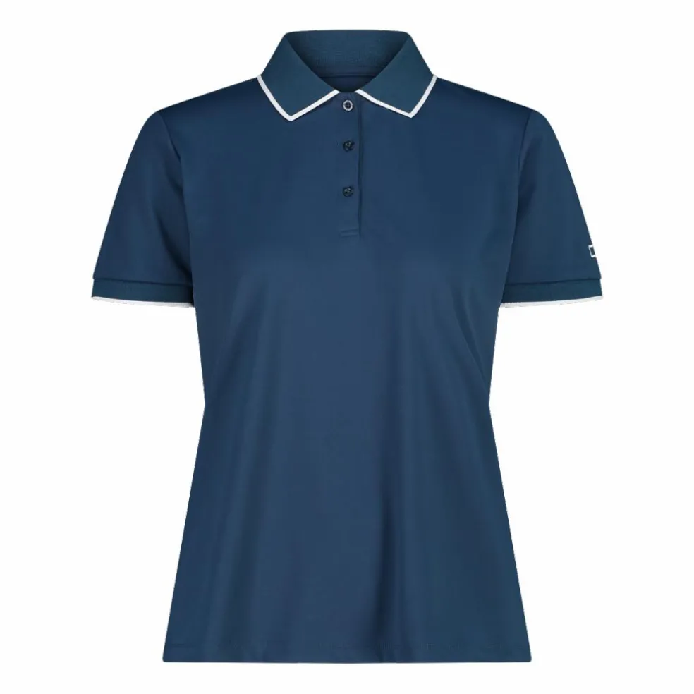 Polo donna in stretch piquet