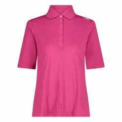 Polo in piquet stretch tinta unita da donna