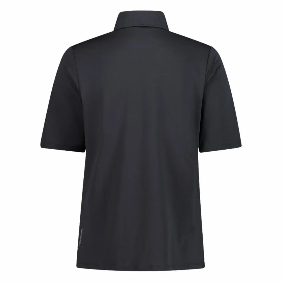 Polo in piquet stretch tinta unita da donna