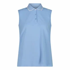 Polo senza maniche donna in stretch piquet