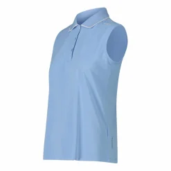 Polo senza maniche donna in stretch piquet