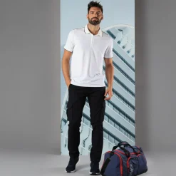 Polo uomo in stretch polyester e modal