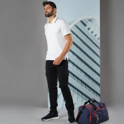 Polo uomo in stretch polyester e modal