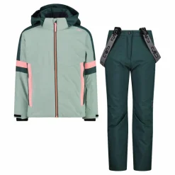 Set sci da bambina in twill