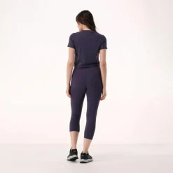 Top maniche corte da donna in stretch polyamide
